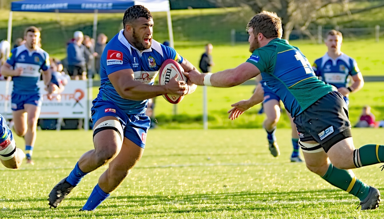 Joueurs de rugby en action lors du tournoi ER7cup