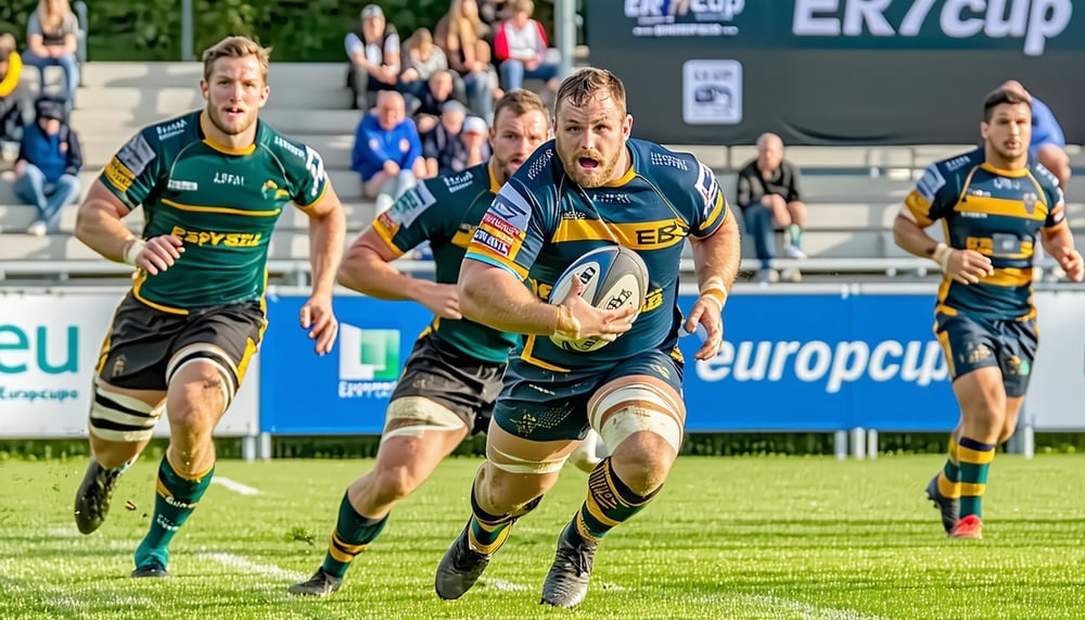 Tournoi de rugby européen ER7cup en action